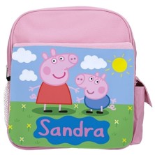 Mochila ESCOLAR personalizada - PEPPA PIG ROSA