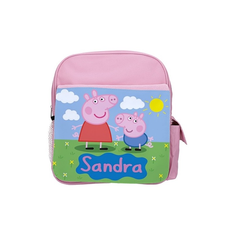 Mochila ESCOLAR personalizada - PEPPA PIG ROSA