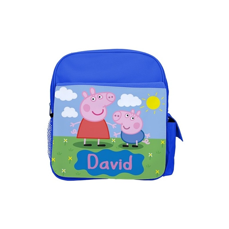 Mochila ESCOLAR personalizada - PEPPA PIG AZUL