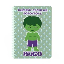 Agenda escolar personalizada - HULK