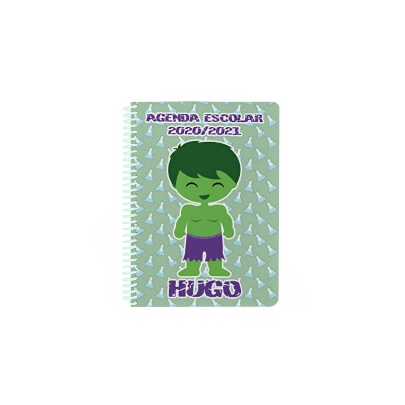 Agenda escolar personalizada - HULK