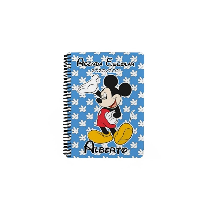 Agenda escolar personalizada - MICKEY AZUL