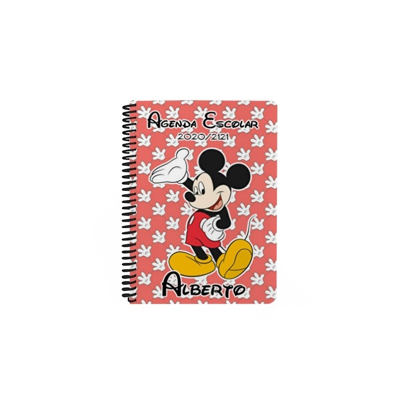 Agenda escolar personalizada - MICKEY ROJO