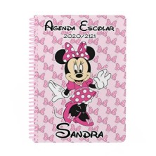 Agenda escolar personalizada - MINNIE ROSA