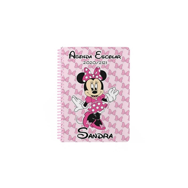 Agenda escolar personalizada - MINNIE ROSA