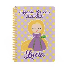 Agenda escolar personalizada - RAPUNZEL