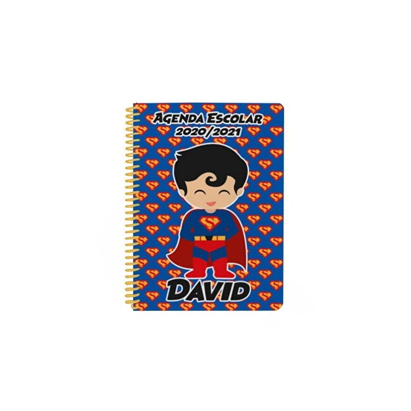 Agenda escolar personalizada - SUPERMAN