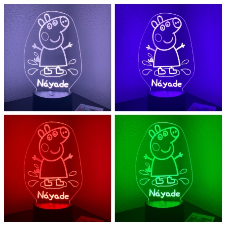 Lámpara LED personalizada PEPPA PIG