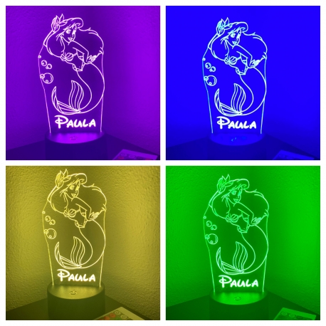 Lámpara LED personalizada LA SIRENITA