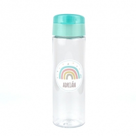 Botella plástico personalizada menta 600ml - ARCO IRIS