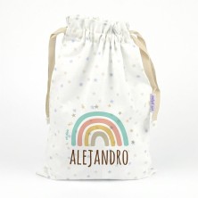 Saquito / bolsa de almuerzo personalizada - ARCO IRIS