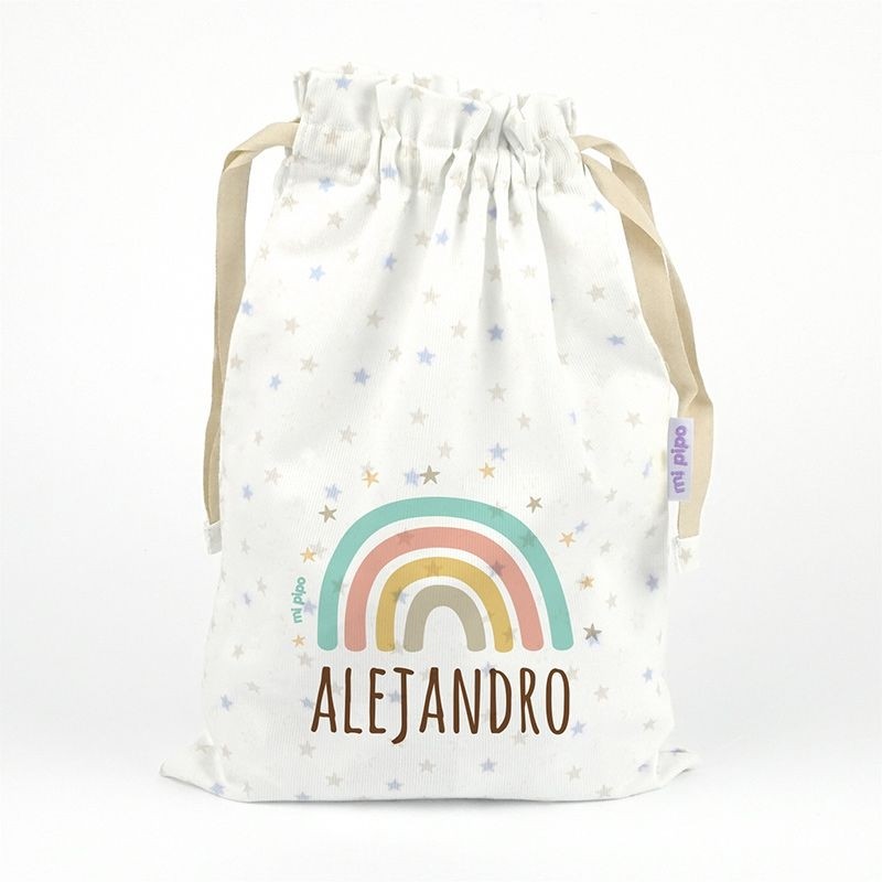 Saquito / bolsa de almuerzo personalizada - ARCO IRIS