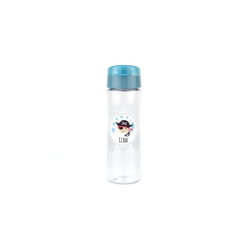 Botella plástico personalizada azul 600ml - PIRATA