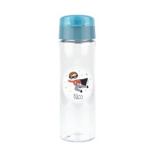 Botella plástico personalizada azul 600ml - SUPERHÉROE