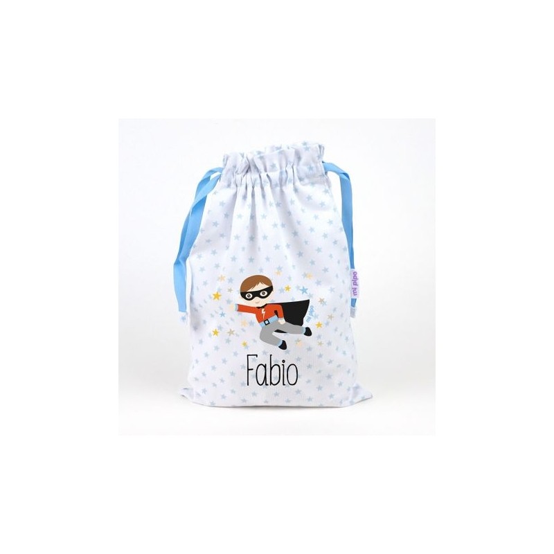 Saquito / bolsa de almuerzo personalizada - SUPERHÉROE