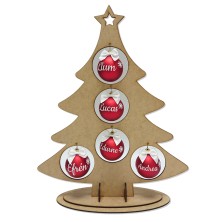 Árbol de Navidad con 5 bolas