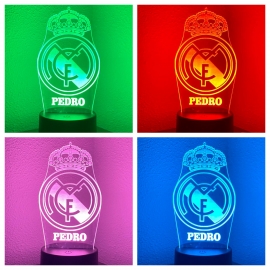 Lámpara LED personalizada REAL MADRID