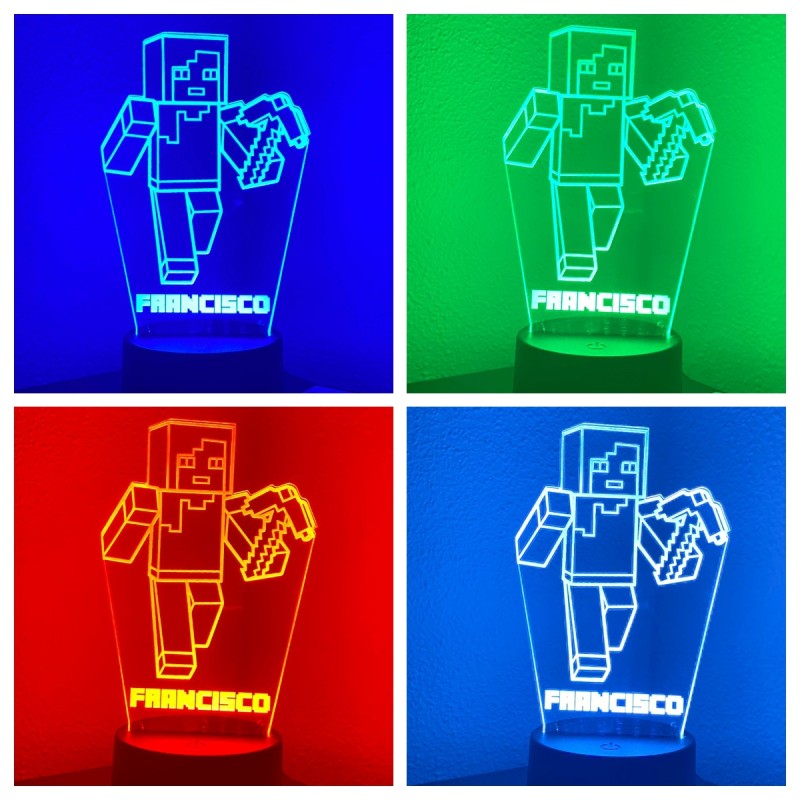 Lámpara LED personalizada MINECFRAFT