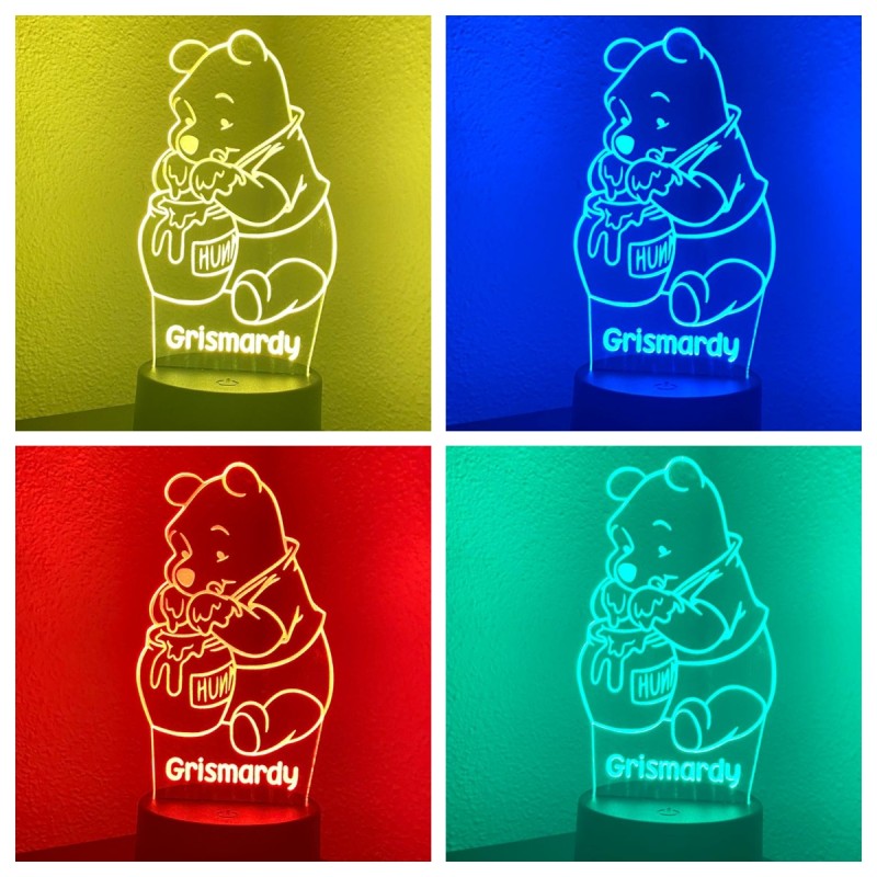 Lámpara LED personalizada WINNIE THE POOH