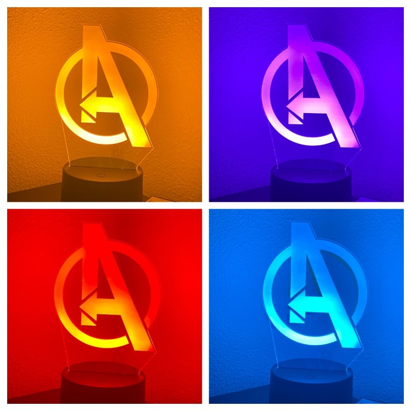 Lámpara LED personalizada AVENGERS LOGO