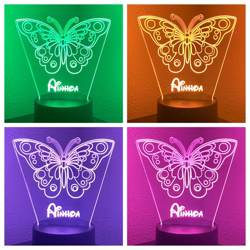 Lámpara LED personalizada MARIPOSA