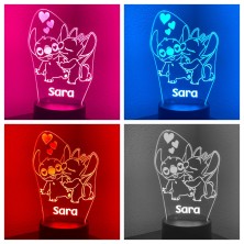 Lámpara LED personalizada STITCH Y NOVIA