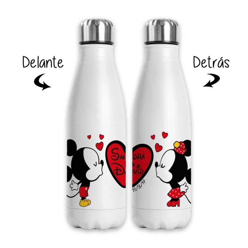 Botella personalizada - SAN VALENTIN MICKEY & MINNIE