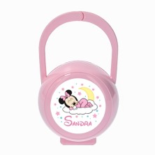 Portachupetes personalizado rosa Minnie