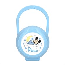 Portachupetes personalizado azul Mickey