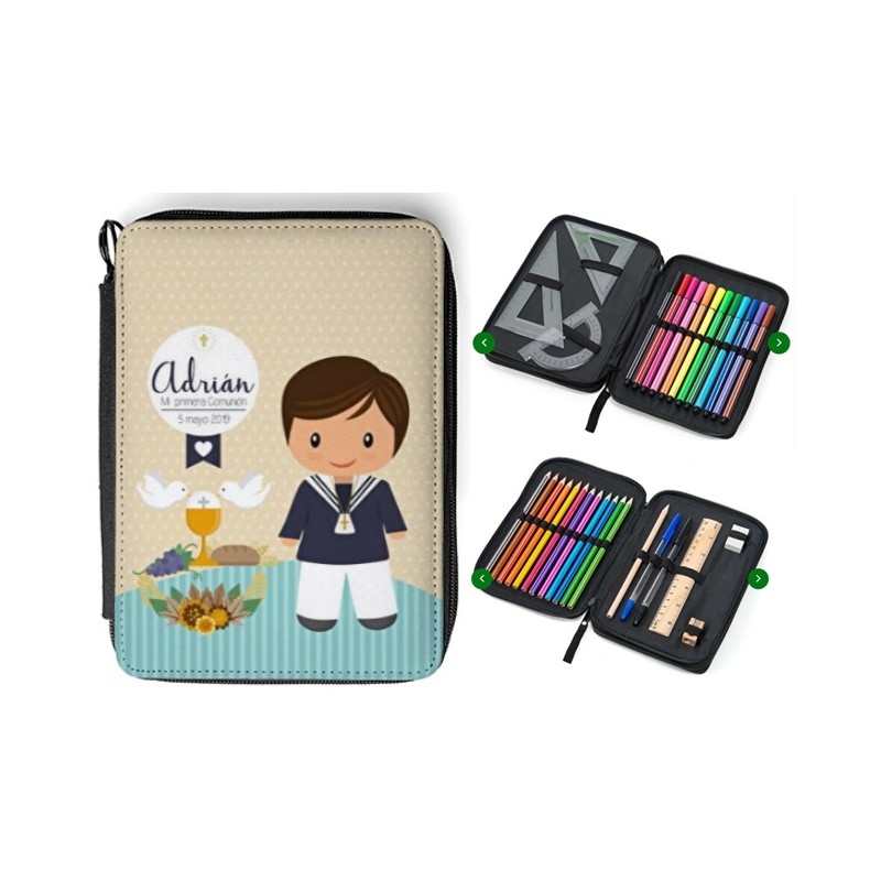 Estuche escolar maletín - COMUNIÓN niño