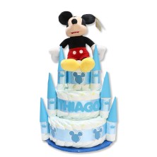 Tarta Castillo 3 pisos AZUL Mickey