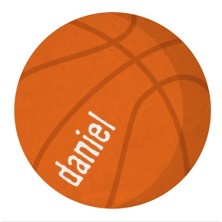 Toalla personalizada REDONDA - PELOTA BALONCESTO