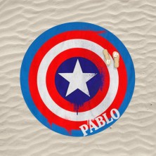 Toalla personalizada REDONDA - CAPITAN AMERICA