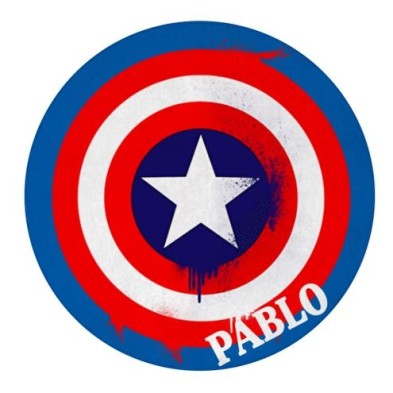 Toalla personalizada REDONDA - CAPITAN AMERICA