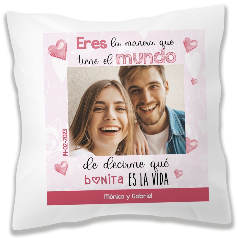 Cojín personalizado SAN VALENTÍN - BONITA LA VIDA