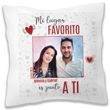 Cojín personalizado SAN VALENTÍN - MI LUGAR FAVORITO