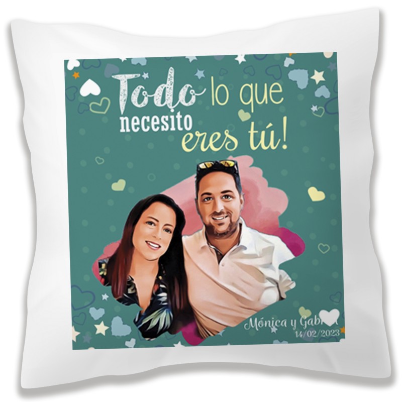 Cojín personalizado SAN VALENTÍN - TODO LO QUE NECESITO