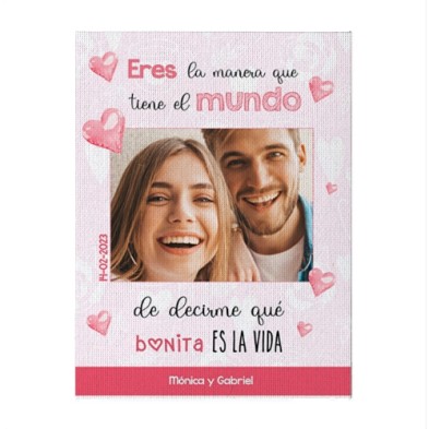 Lienzo SAN VALENTIN -  BONITA LA VIDA