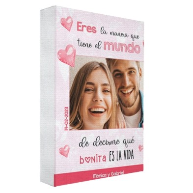 Lienzo SAN VALENTIN -  BONITA LA VIDA