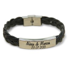 Pulsera CUERO - NOMBRES Y FECHA