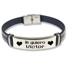 Pulsera CUERO - TE QUIERO