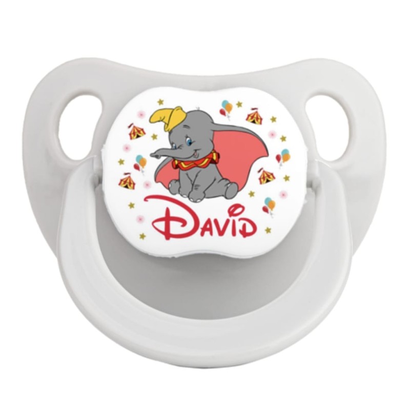 Chupete personalizado gris Dumbo