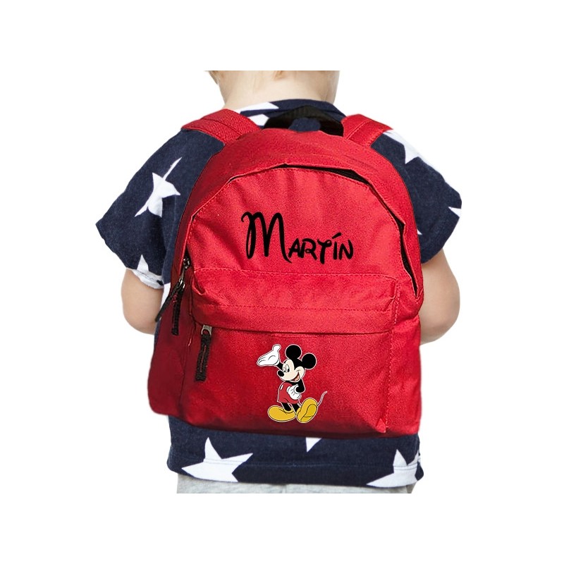 Mochila INFANTIL personalizada - MICKEY ROJO