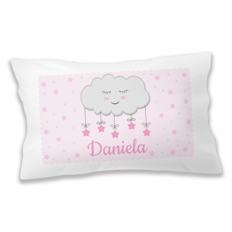 Almohada personalizada nube rosa