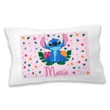 Almohada personalizada Stitch rosa