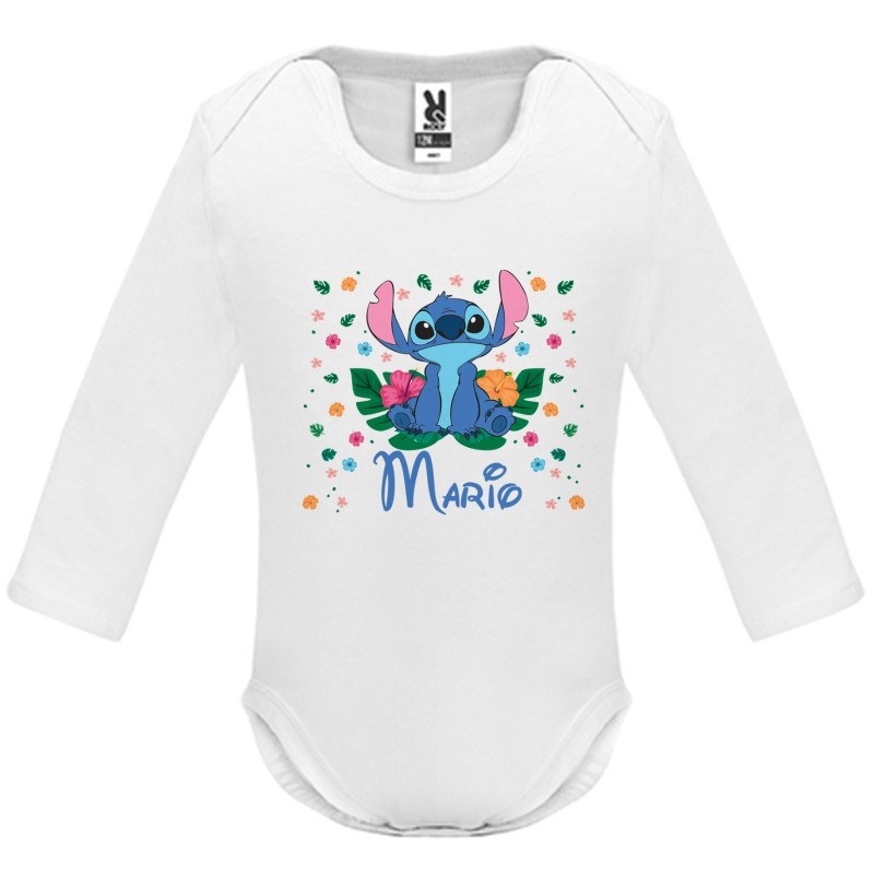 Bodi personalizado Stitch azul