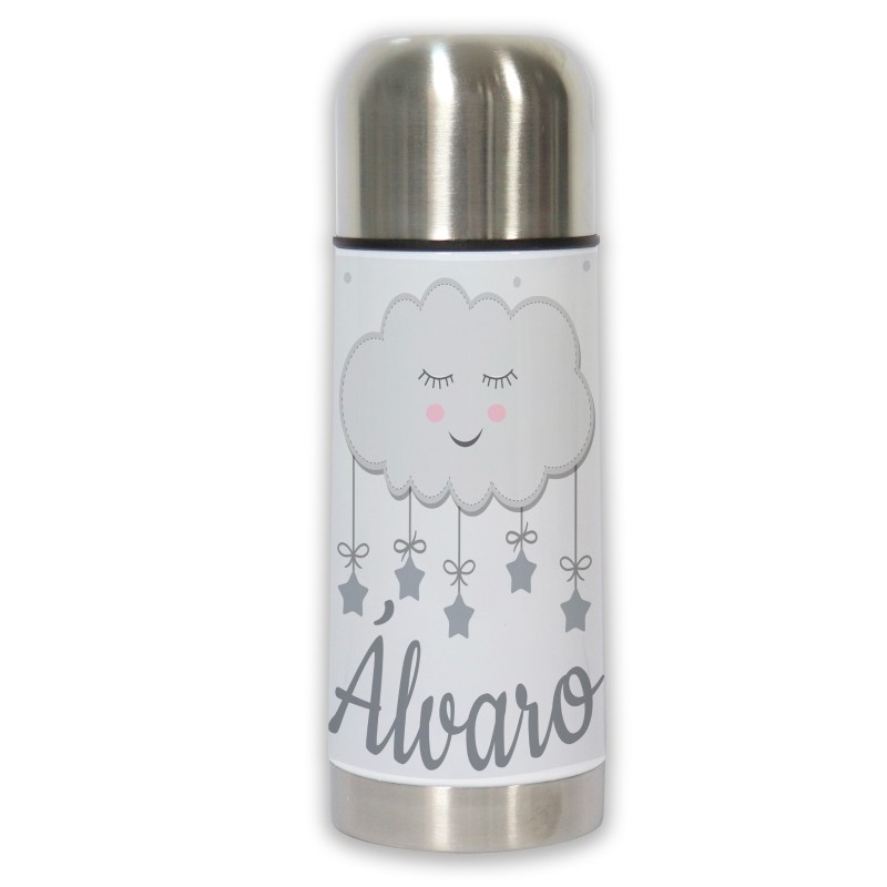 Termo personalizado nube gris