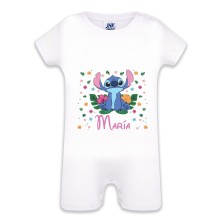 Pelele personalizado Stitch rosa