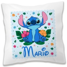 Cojín personalizado Stitch azul