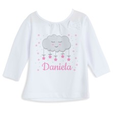 Camiseta personalizada nube rosa